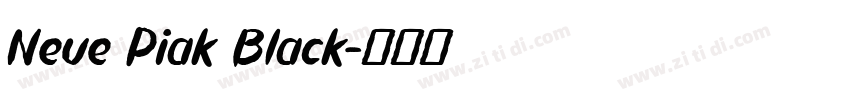 Neue Piak Black字体转换